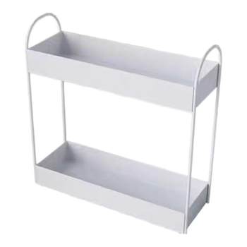 Simple kitchen countertop storage rack narrow small layered seasoning rack oil leakage-proof bottle glass seal