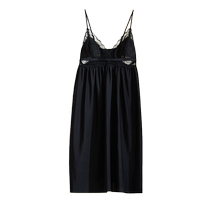 Ives flower nightgown suspender nightgown comfortable lace with chest pad ice silk home wear summer new style
