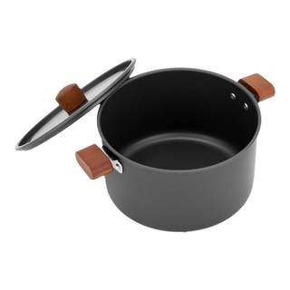 户外火锅露营野炊4升2.8升大容量煮锅硬质氧化铝便携速热野餐套锅