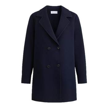 Ben yifan's commuter style double-breasted double-sided woolen coat