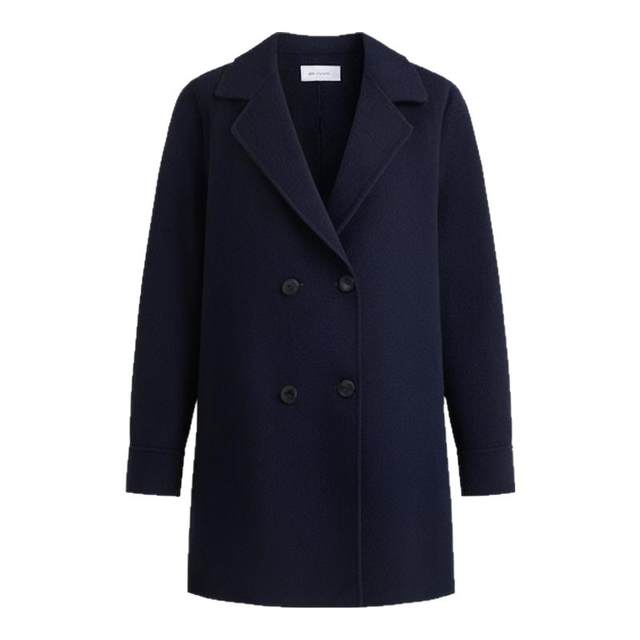 Ben Yifan's commuter style double-breasted double-sided woolen coat