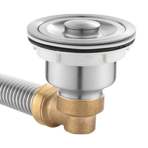 Kitchen dishwashing basin sewers fittings dishwasher sink stainless steel side drainage drainage saving space and hot-proof