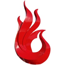 Large stainless steel sculpture square sales office special-shaped metal mirror ornaments urban garden landscape landmark decoration