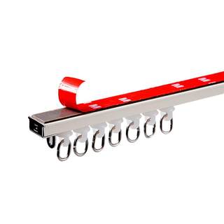 Curtain installation without drilling aluminum alloy adhesive track