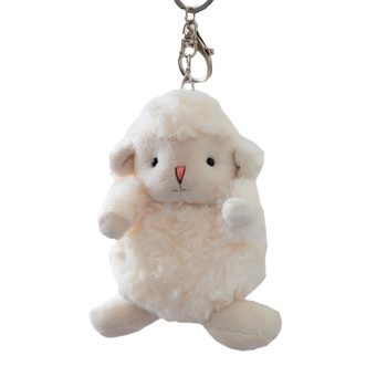 INS cute blush lamb doll pendant mini sheep doll doll literary white pendant students soft cute