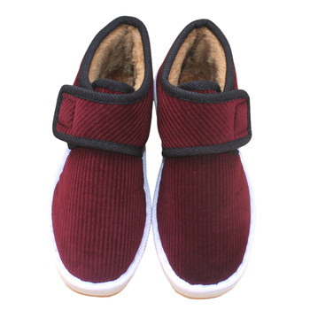 Velvet and thick anti-slip fabric warm shoes for middle-aged and elderly people