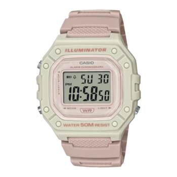 Casio Watch for Women Casio W-218Hc-4A2 Light Pink Sports Student Waterproof Small Square Digital Watch
