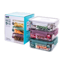 Glaslock Import Heat Resistant Toughened Glass Refreshing Box Fridge Frozen Sealed Box Microwave Special Lunch Box