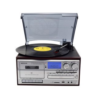 LP vinyl record player retro gramophone multi-function CD tape one old American desktop light luxury small electric audio