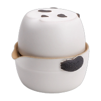 Wanqiantang ceramic tea set one teapot one teacup Panda Quick Cup anti-scalding tea set single teapot national treasure