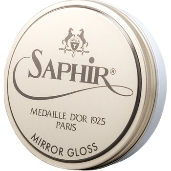 French Saphir Mirror Gloss Black Gold Mirror Gloss Leather Shoes ການຂັດເງົາ ແລະສີຄີມໃຫ້ສົດໃສ