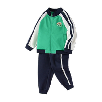 (Same style in the mall) Balabala boys long-sleeved suit 2024 new spring clothing contrasting color stitching sportswear trend