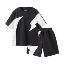 Bala Bala Child Fitted Children Suit Boys Girl girls Summer CUHK Two sets of printed Leisure cool Cool Dry Tide