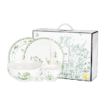 Modern housewife ceramic bowl home new tableware bowl and plate set rice bowl housewarming gift bowl and chopsticks set