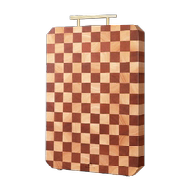 Original Sentai rubber wood checkerboard chopping board ebony cutting board antibacterial and mildew-proof household cutting board solid wood chopping board