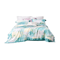 Luolai Home Textiles 50-count Tencel Lyocell cool four-piece spring and summer set bed sheets and fitted sheets three-piece set