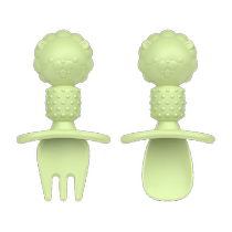Lock and Lock complementary feeding spoon independent feeding spoon fork baby silicone soft spoon baby learning to eat training spoon