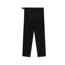 Black side slit maternity leggings thin summer leggings for small people to wear during pregnancy three-point casual suit and leggings