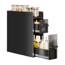 Benwang kitchen spice storage rack multi-functional pull-out extremely narrow cabinet salt seasoning jar storage box countertop artifact