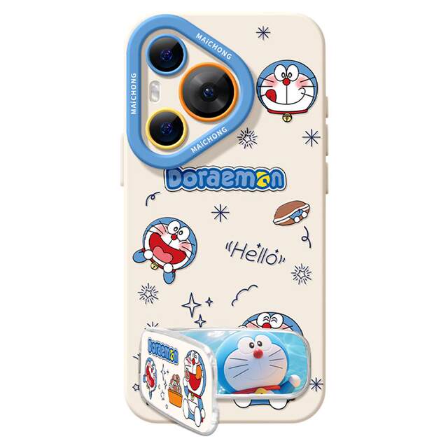 Suitable for Huawei Pura80 mobile phone case women's p70pro protective cover new ultra silicone anti-fall 50pro all-inclusive p40 advanced 60pro + trendy p80 blue fat bracket art soft shell