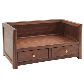Chaoshangfang north american black walnut solid wood storage tea book couch