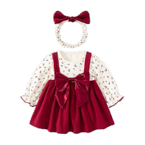Banxidi girls dress autumn 2024 new childrens princess dress spring and autumn baby dress childrens dress