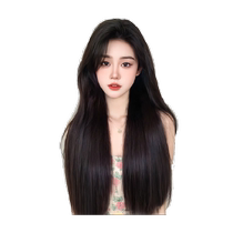 (Coupons available) Wig piece real hair one-piece hair extensions for long hair thicker hair natural light and traceless hair extensions