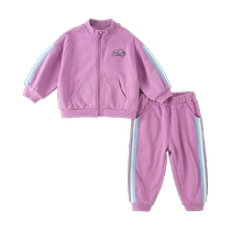 David Bella Girls Suit 2024 Spring and Autumn New Childrens Jacket and Pants Two-piece Set Baby Sportswear