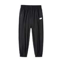 Balabala childrens clothing childrens trousers boys 2024 summer style medium and large childrens girls contrasting color thin sports jogging pants