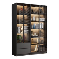 Guidian floor-standing bookcase with glass door bookshelf modern simple storage rack combination storage display cabinet light luxury bookcase