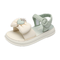 Red Dragonfly Girls Shoes 2024 Summer New Princess Sandals Soft Sole Comfortable Sweet Fairy Crown Beach Shoes