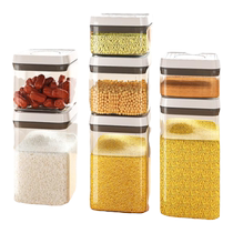 Youqin press-type sealed jar grain storage box flour plastic jar food-grade snack storage jar