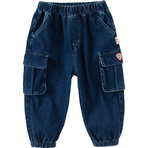 David Bella 2024 New Autumn Boys Jeans Childrens Style Pants Baby Childrens Clothing Casual Overalls