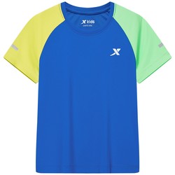 Xtep children's clothing children's quick-drying short-sleeved T-shirt 2024 summer new style children's short T-shirt baby cool splicing summer clothing
