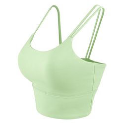 Two-line all-in-one sports bra for women~quick-drying running fixed chest pad fitness bra yoga vest suspender bra