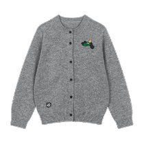 Maradin childrens clothing childrens sweater 2024 autumn new style girls wool three-dimensional woven label sweater cardigan