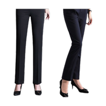 Spring and summer thin trousers for women professional black high-waisted straight formal trousers bank work suit work trousers large size