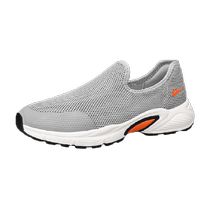 Pull back fly mesh mens summer breathable mens shoes sports casual canvas shoes soft bottom socks beanie flats