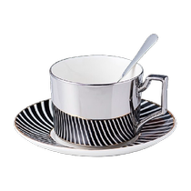 PANAVI creative Internet celebrity reflection ceramic coffee cup high-looking European mirror coffee cup and saucer set