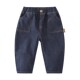 Anti-fading, antibacterial and temperature-locking boys' jeans, spring and autumn velvet, little boys' spring trousers, children's thin velvet pants