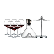 Genus Burgundy red wine glass set crystal glass wine goblet decanter large wine set