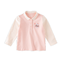 (Same style as stars) David Bella childrens long-sleeved POLO shirt 2024 spring new style girls tops baby T-shirt