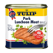 (Direct sales) Danish imported tulip luncheon meat can 340g outdoor cooked food with Maoxuewang hot pot
