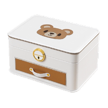Childrens jewelry box hair clip and hair tie set bear storage box toy birthday gift for girls aged 5-8 years old