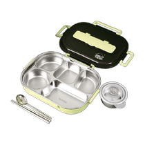 Chuangde stainless steel insulated lunch box primary school student special dining plate office worker lunch box portable lunch box with rice compartments