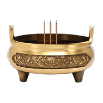 Pure brass incense burner large household indoor Buddha sandalwood burner agarwood incense burner incense burner offering burner