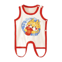 Youqi newborn baby half-back bodysuit Year of the Dragon newborn bellyband with leggings summer thin style tummy protection