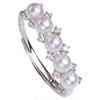 Perfect Circle Aurora Freshwater AK Pearl Five-Bead Row Ring