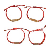 Xinxin Jingyi Red Hand Rope Gold List Student Gifts Will Pass the Year of the Zodiac in Every Examination Red Rope Bracelets 10 Pieces