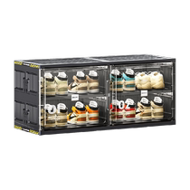 Jeko Car Shoebox Trunk Shoe Storage Box Car Travel Space-Saving Artifact Transparent Folding No Installation